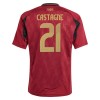 Original Trikotsatz Belgien Castagne 21 Heimtrikot EURO 2024 Für Kinder